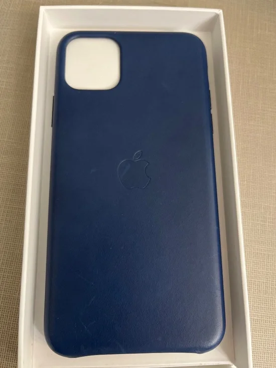 New Apple Leather Case for iPhone 11 Pro Max - Deep Blue - Picture 3 of 8
